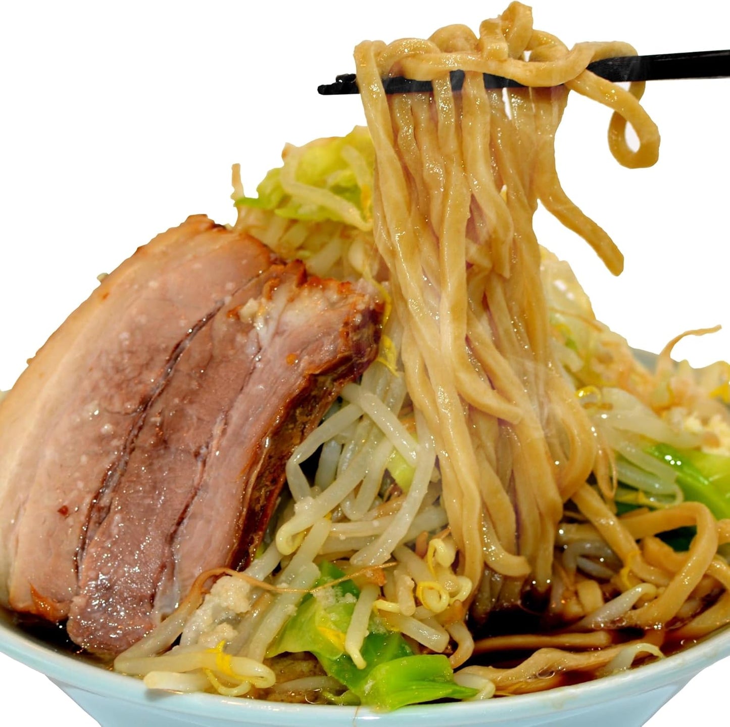 Jiro Style Extra Thick Oshon Noodles with Extra Thick Pork Belly Ramen Set [Frozen] Menkuru (4 Servings)