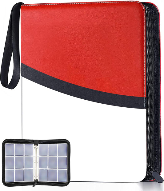 Cyoua Trading Card File, Holds 900 Card Files, 9 Pockets, PU Leather, Trading Cards, File Cards, Binder, Case, Storage, Pokémon Cards, Large Capacity, Cute, Waterproof, Corrosion Resistant, Abrasion