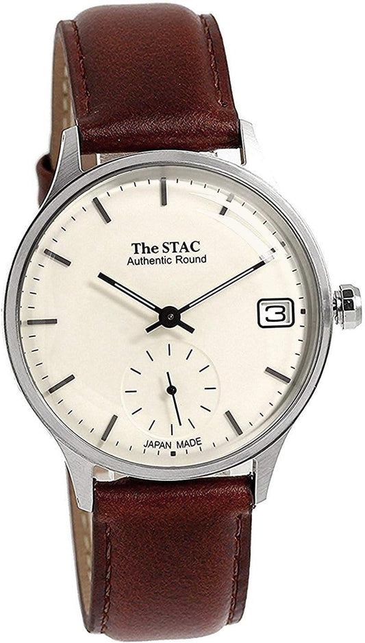 The Stack Authentic Round Watch 1.4 inches (36 mm), Classic, Men's, Women's, Made in Japan, Ivory, Classic