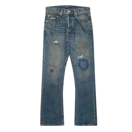 ENFANTS RICHES DÉPRIMÉS 'THRASHED PATCHES' BLUE JEANS