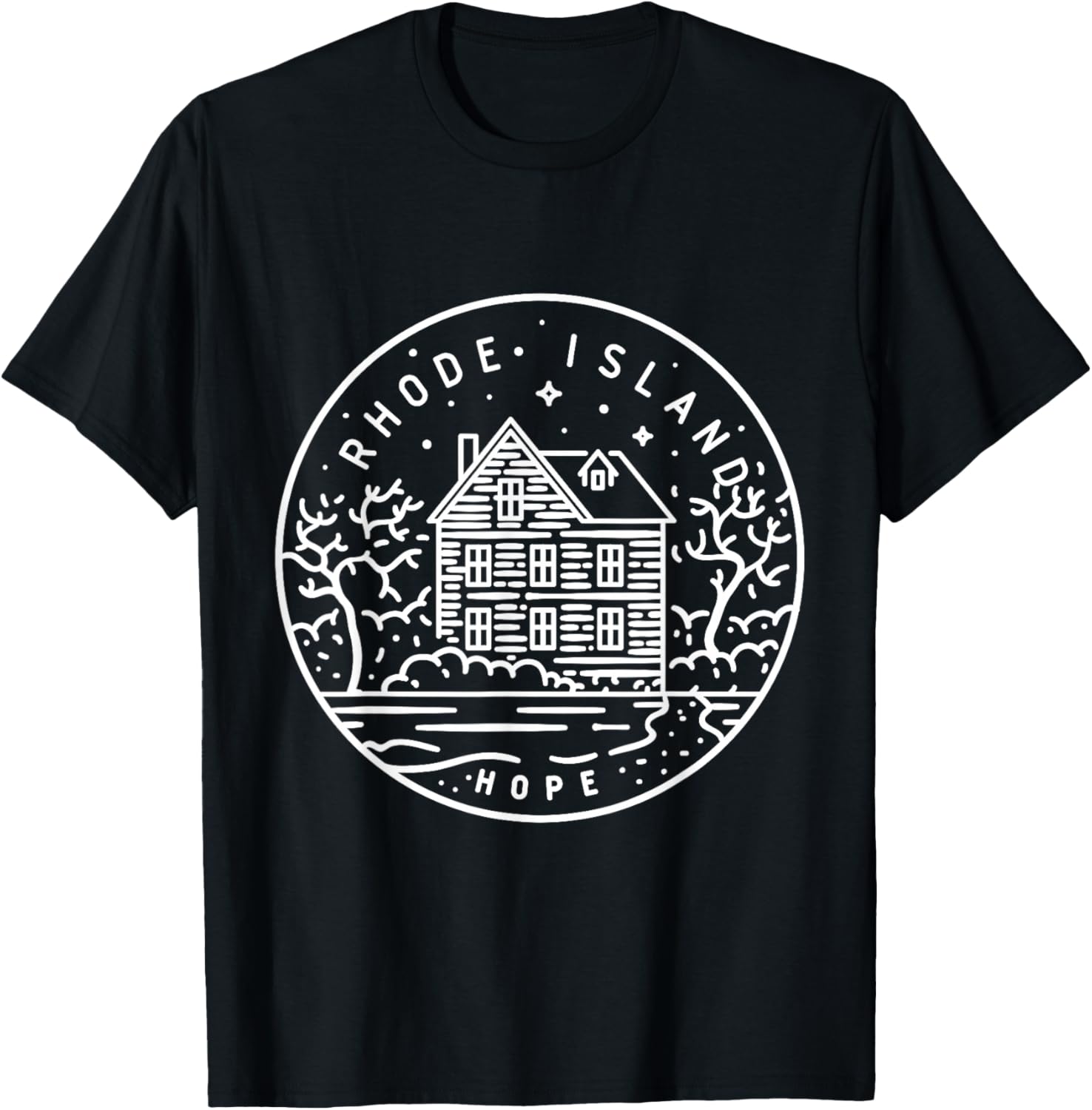 Camiseta Rhode Island 1790 State of Rhode Island, Negro, S