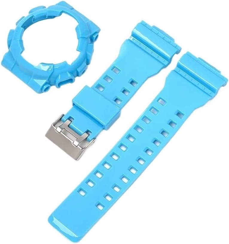 [STORE] Case Strap Casio Fit For G-Shock GA-100/110/120 GA-140 GD-100/110/120 GLS-100 GAX-100 TPU Resin Glossy Bezel Watch Band Accessory
