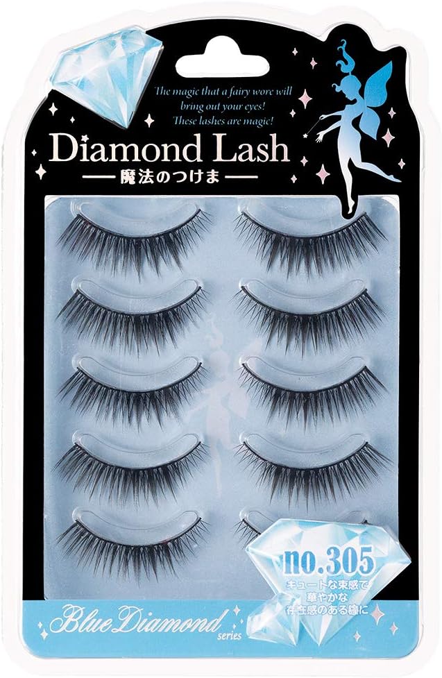 Diamond Lash [no.305] 5 pairs (for upper eyelashes) for cute and gorgeous presence