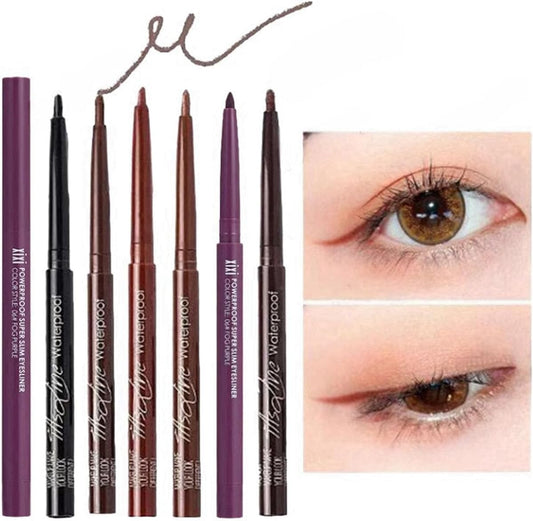 UNYOKE [Popular] Eyeliner Gel Eyeliner Waterproof Eye Makeup Multicolor Unbreakable Cosmetics Long Lasting Brush Pencil Type Makeup (02# Black Brown)