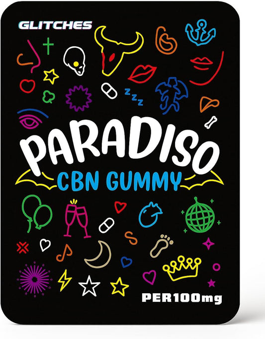 【Official】PARADISO (Paradiso) CBN Gummies/Yuzu Flavor/High Concentration Anthrology Design/100mg per Piece/New Standard Clear/Final Product COA Available (10 pieces)