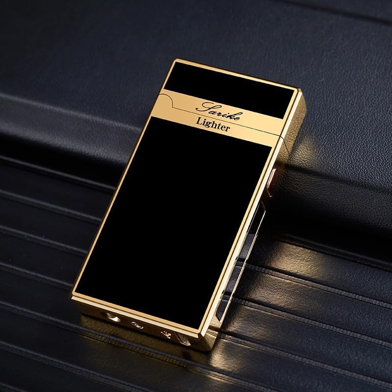 RSBYE 日本製 電子ライター ミニプラズマライター usb充電式 おしゃれ 可愛い女性用 面白い ルミネッセント 記念日 花火 アウトドア 香り サプライズプレゼント 耐久性 (金輝) [並行輸入品]
