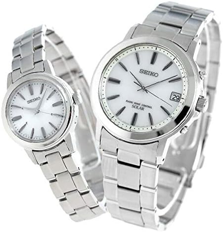 Seiko SBTM167 SSDY017 Wristwatch, Pair Watch, Comes with Box, Wrapping, Spirit, Radio Solar, Silver, Men's, Women's, Bracelet Type