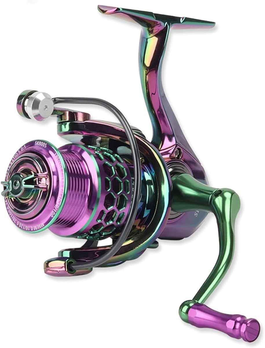 REENEW Spinning Reel, Egging Reel, 5.2:1 High Speed All Metal Fishing Reel with CNC Interchangeable Metal Handle, Cable Reel for Saltwater and Freshwater Sea, 1000-7000 Max Resistance 15KG/33LB