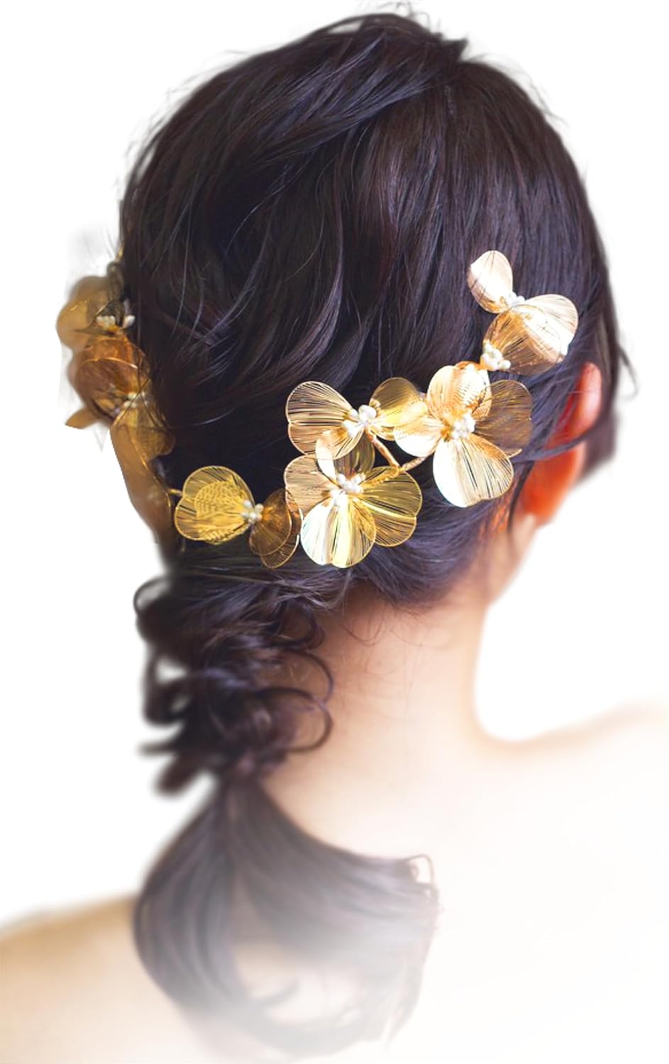 ARCADY Hair Accessories, Hair Ornament, Wedding, Boxed, Artisan's Handmade, Headdress Adult (Golden Flower)