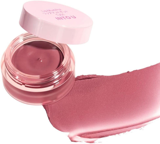 Japan Official INTO U Lip Mud Pot, Pot Mud Lip, 4 Colors, Large Capacity, Includes Silicone Brush