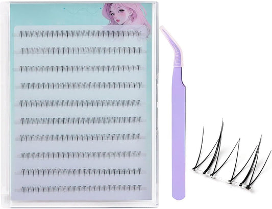 Pokumil False Eyelashes, Lower Eyelashes, Partial Eyelashes, False Eyelashes, Large Capacity, No Glue Required, For Parts, Bunch, Transparent Axis, Small Flames Under Eyelashes, Cosplay Makeup,