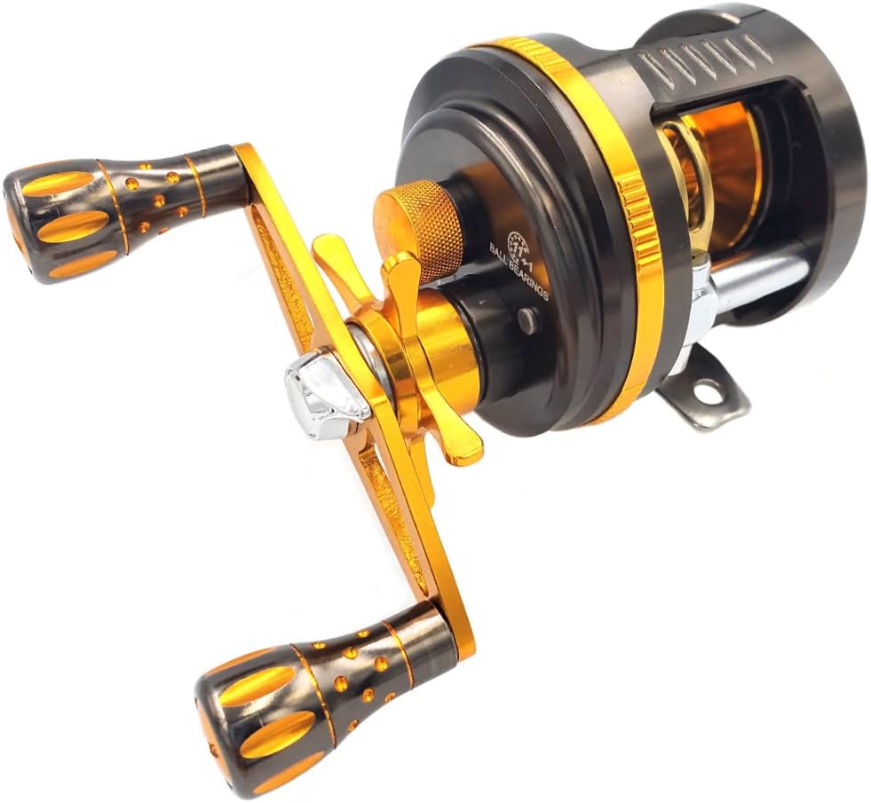 YU232 Fishing Reel, Bait Reel, Drum Reel, Lightweight, Deep Groove Spool, Aluminum Alloy Spool, For Sea, Mountain Streams, Fishing, Strong Magnetic Brake, Far Throw