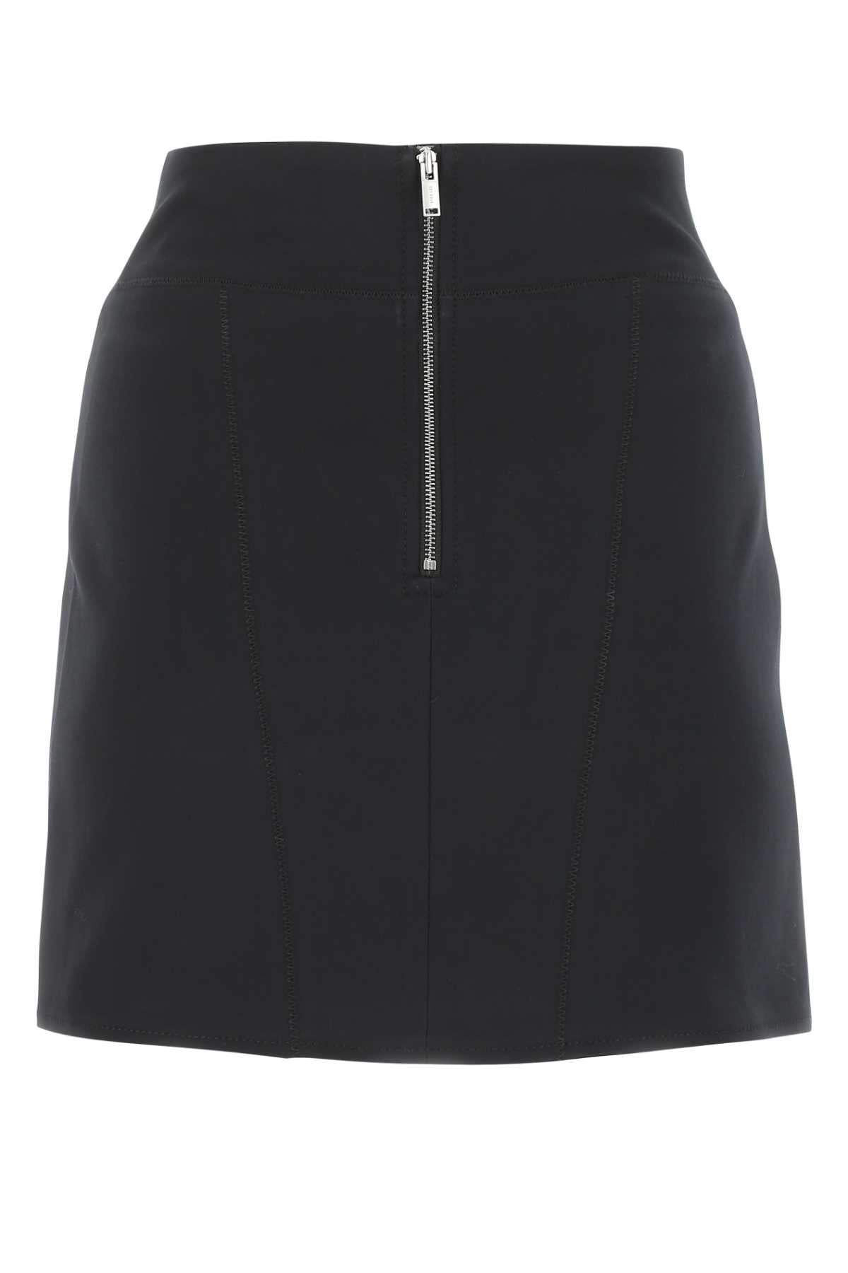 Dion Lee ディオンリーブラックストレッチコットンブレンドミニスカート - Image 1