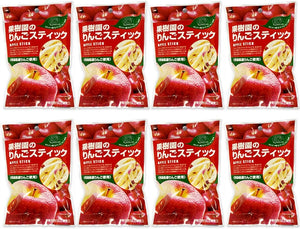 Orchardine (8 Bags) BY3 Apple Stick Fuji 8 Bags, 0.7 oz (20 g) x 8, Aomori Fuji Sweets, Snacks, Low Calories, Low Temperature Vacuum Fry Method, Mail Bin YP