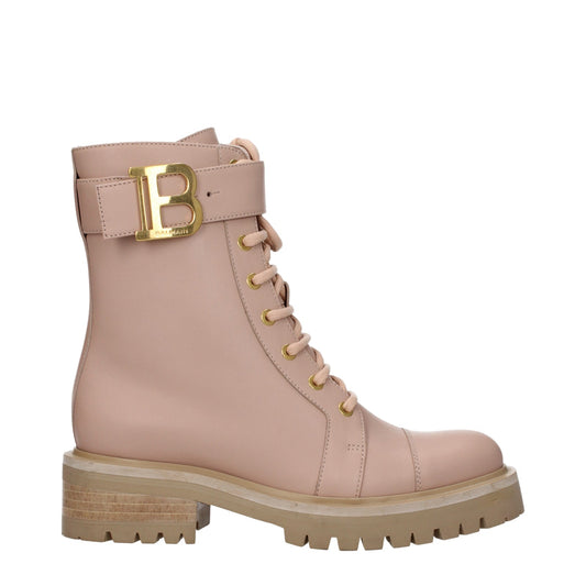 Balmain Boots Women Leather Beige - Image 1