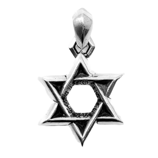 CHROME HEARTS 'STAR OF DAVID' MEDIUM PENDANT