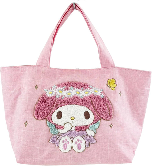 Yasuda Tsusho Sagala Embroidery Tote Bag, My Melody 50th Anniversary, Pink, 617