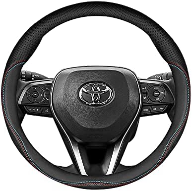 Toyota Steering Wheel Cover Steering Wheel Cover Yaris Rise Land Cruiser Tundra Hilux Pixis MIRAI RAV4 Prado Mark x Harrier Aqua Rumy Alphard Vellfire Noah Voxy Wish C-HR Genuine Leather Interior