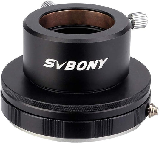 SVBONY SV149 Astronomical Telescope 1.25" Eyepiece Adapter for Canon DSLR Camera 1.25" Eyepiece and M42 Interface CCD Adapter Photo Guide Metal Adapter Aluminum Alloy Material
