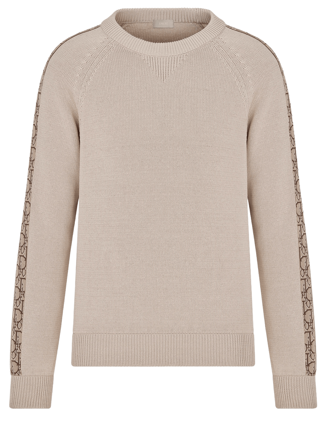 CHRISTIAN DIOR 'OBLIQUE' SLEEVE INSERTS KNIT SWEATER