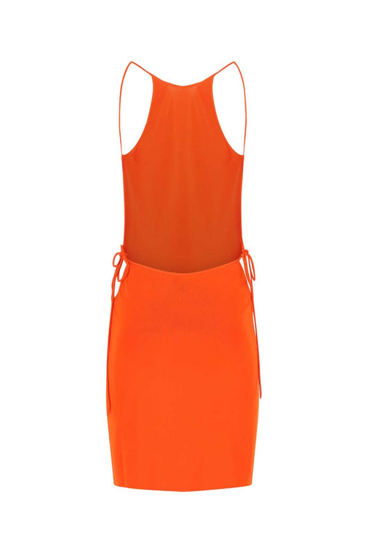 Bottega Veneta Orangeストレッチビスコースブレンドドレス - Image 1