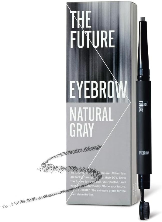 THE FUTURE THE FUTURE Eyebrow Natural Gray Eyebrow Pencil, Square Lead, Brush Included, Men's Makeup, Men's Cosmetics, Eyebrow Enhances Impression