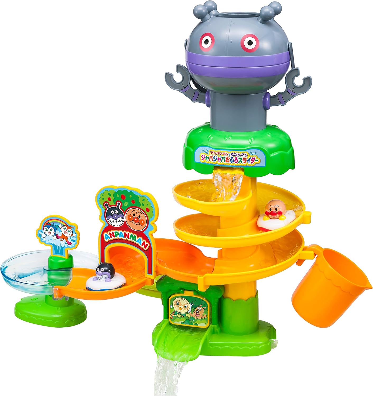 Anpanman and Dadandan Gurgling Bathtub Slider Toy