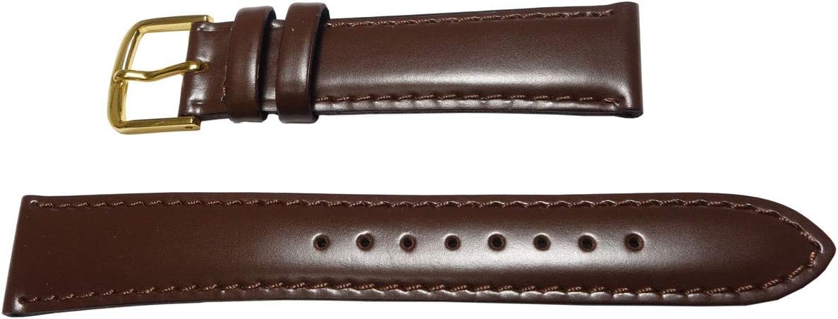 Seiko R0234BL Watch Strap, 0.7 inches (18 mm), Cowhide Glass Finish, Dark Brown, Stitched Brown, Men's Genuine Product, Luxury