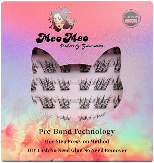 Meomeo False Eyelashes Fox | Natural Beauty | Long Eye | Glued