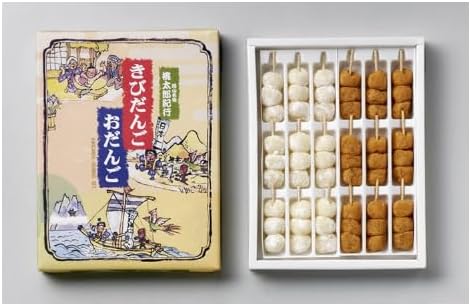 Tsuru no Tamago Honpo Kushikibidango, 18 Skewers Included (Plain, Kinako, 9 Skewers each), Japanese Sweets, Souvenir, Gift, Okayama, Specialty Okayama, Kibi Dango
