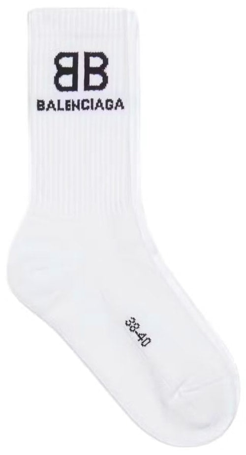BALENCIAGA 'WHITE' BB SOCKS