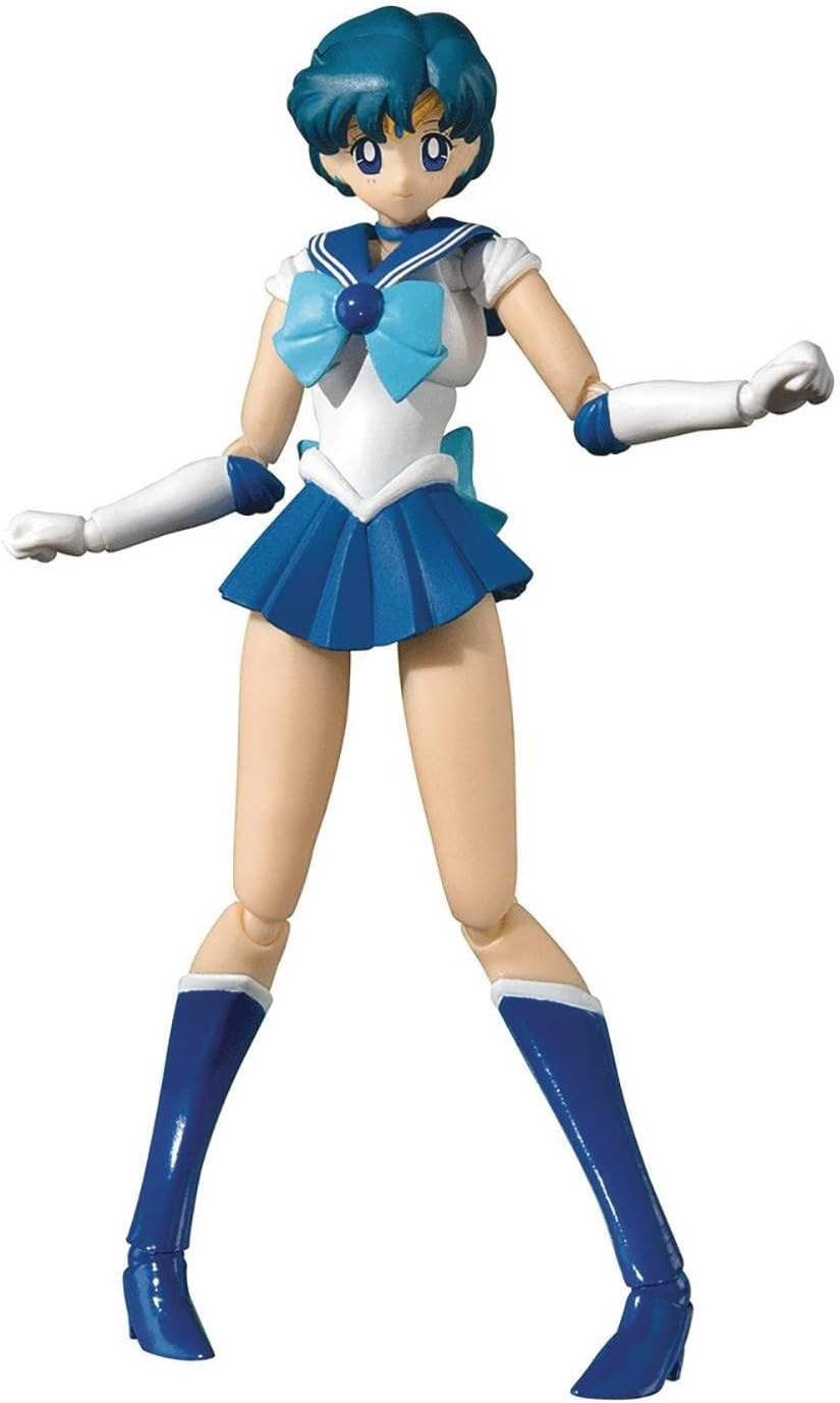 S.H. Figuarts Sailor Moon Sailor Mercury Animation Color Edition, Approx. 5.5 inches (140 mm), ABS & PVC Pre-painted Action Figure
