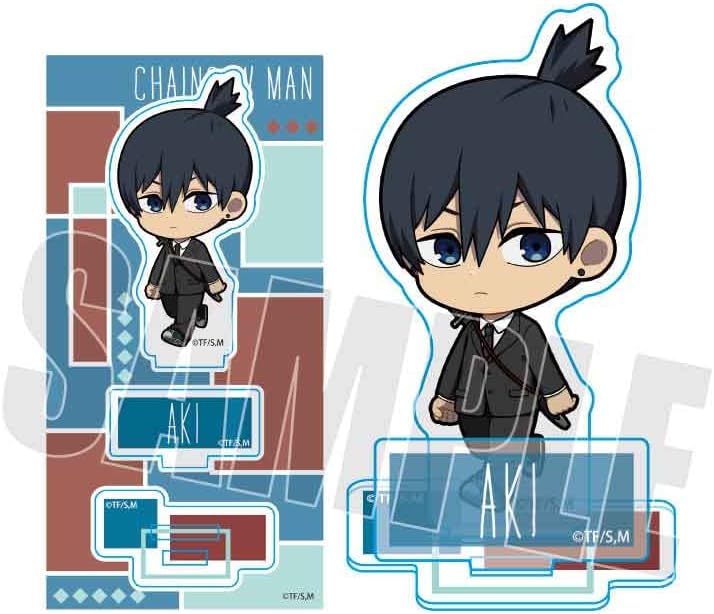 Bell House Chainsaw Man Tecutoko Acrylic Figure, Chainsaw Man, Aki, Hayakawa, Approx. W 2.4 x H 4.7 inches (60 x 120 mm), Acrylic