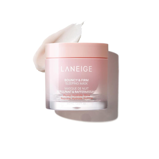 LANEIGE Bouncy & Firm Sleeping Mask: Korean Overnight Face Mask to Plump, Firm, & Boost Elasticity, with Peony & Collagen Complex for Visibly Plumper, Hydrated Skin | Korean Skin Care