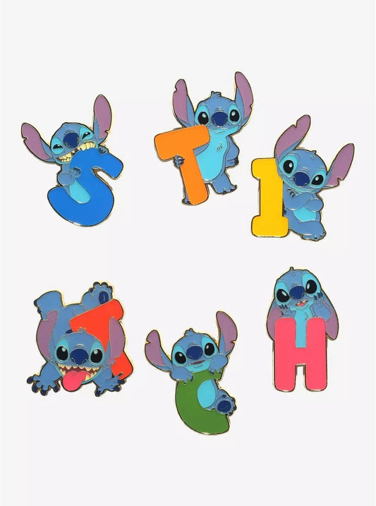 Loungefly Disney - Lilo & Stitch - Letters & Poses Mystery Enamel Pin - Styles Vary - Lilo And Stitch - Mystery Box Enamel Pin - Novelty Brooch