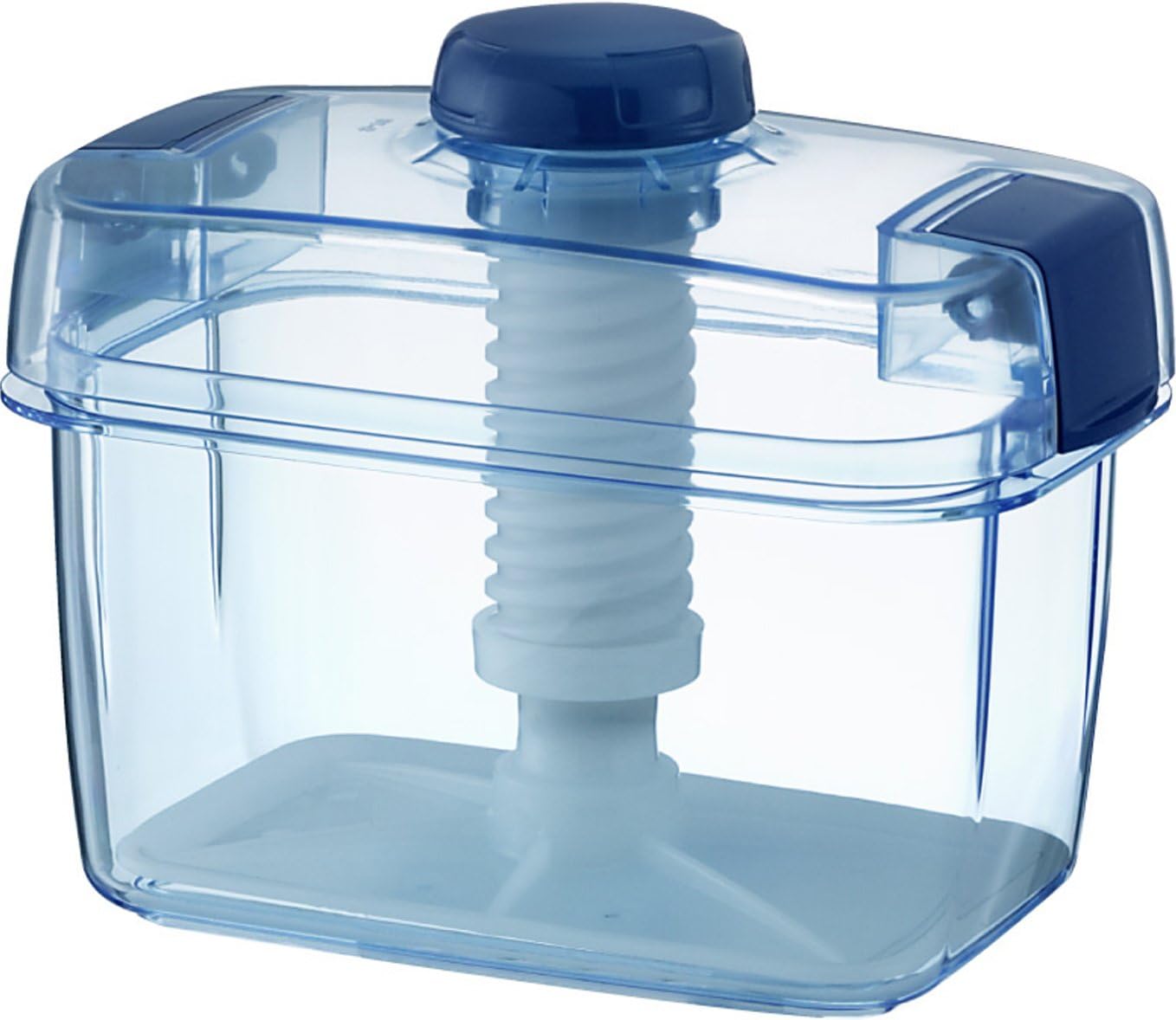 Risu Instant Pickling Container, Rectangular, Clear Blue, 2.2L, High Pet, Recipe Included, Made in Japan, S-22