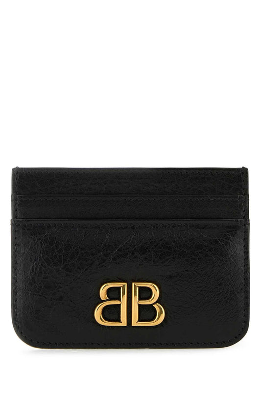 Balenciaga バレンシアガブラックレザーモナコカードホルダー - Image 1