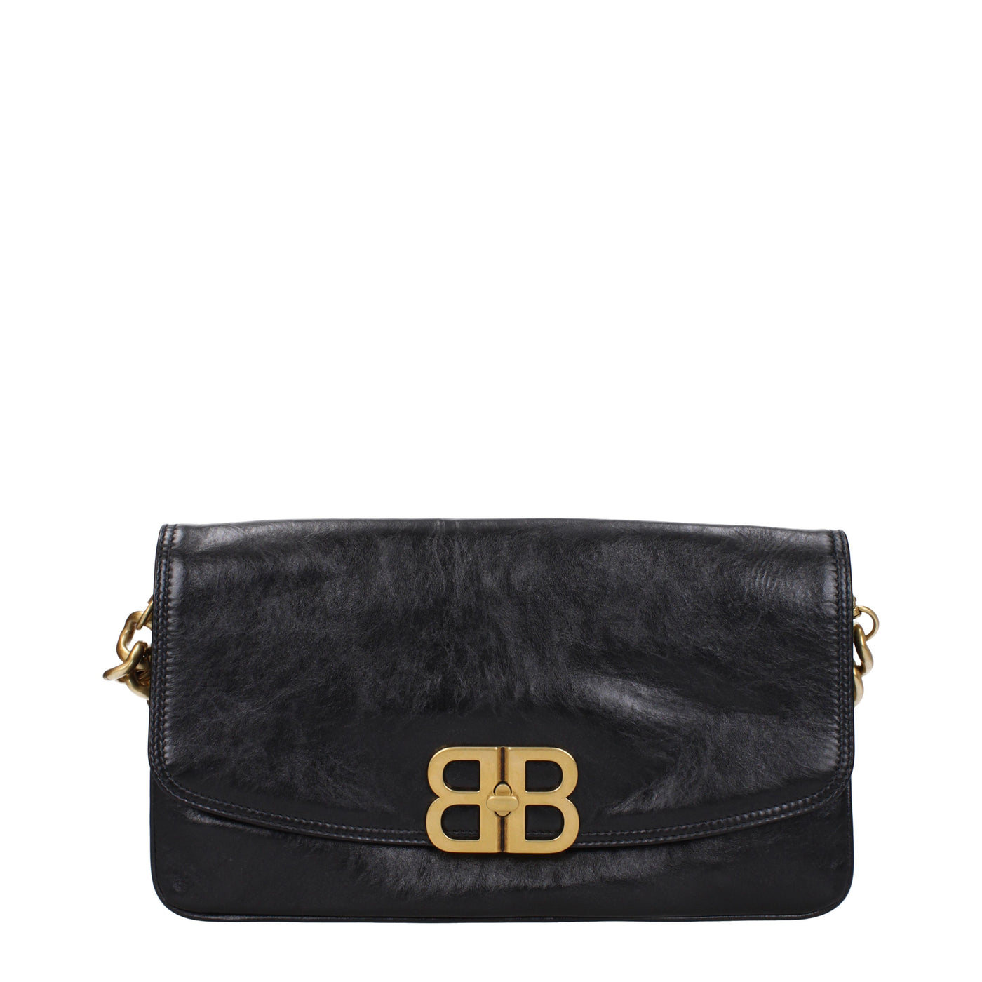 Balenciaga バレンシアガショルダーバッグフラップレザーブラック - Image 1