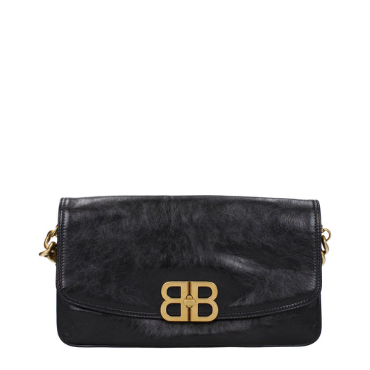 Balenciaga バレンシアガショルダーバッグフラップレザーブラック - Image 1