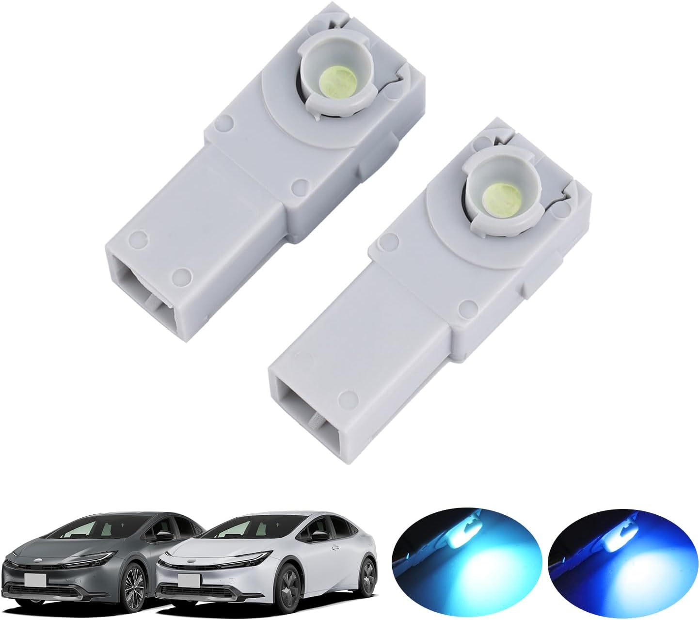 Toyota Prius 60 Series Foot Lamp, LED Inner Lamp, New Model PRIUS ZVW6#/MXWH6# 2023~ Special Design, LED Room Lamp, Accessories, Custom Parts, Set of 2 Ice Blue