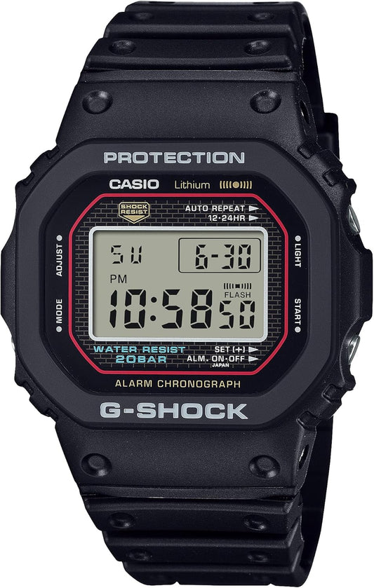 Casio DW-5000R-1AJF Men's Wristwatch, Genuine Domestic Product, First Generation G-Shock Reproduction Model, Uses Biomass Plastic, Black, Black