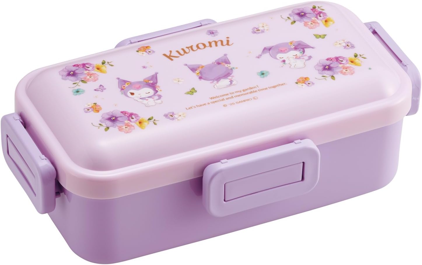 Skater PFLB6-A Bento Box, Fluffy Serving Lunchbox, 18.9 fl oz (530 ml), Sanrio, Chromi, Pastel Vivid Watercolor Flower, Girls, Made in Japan