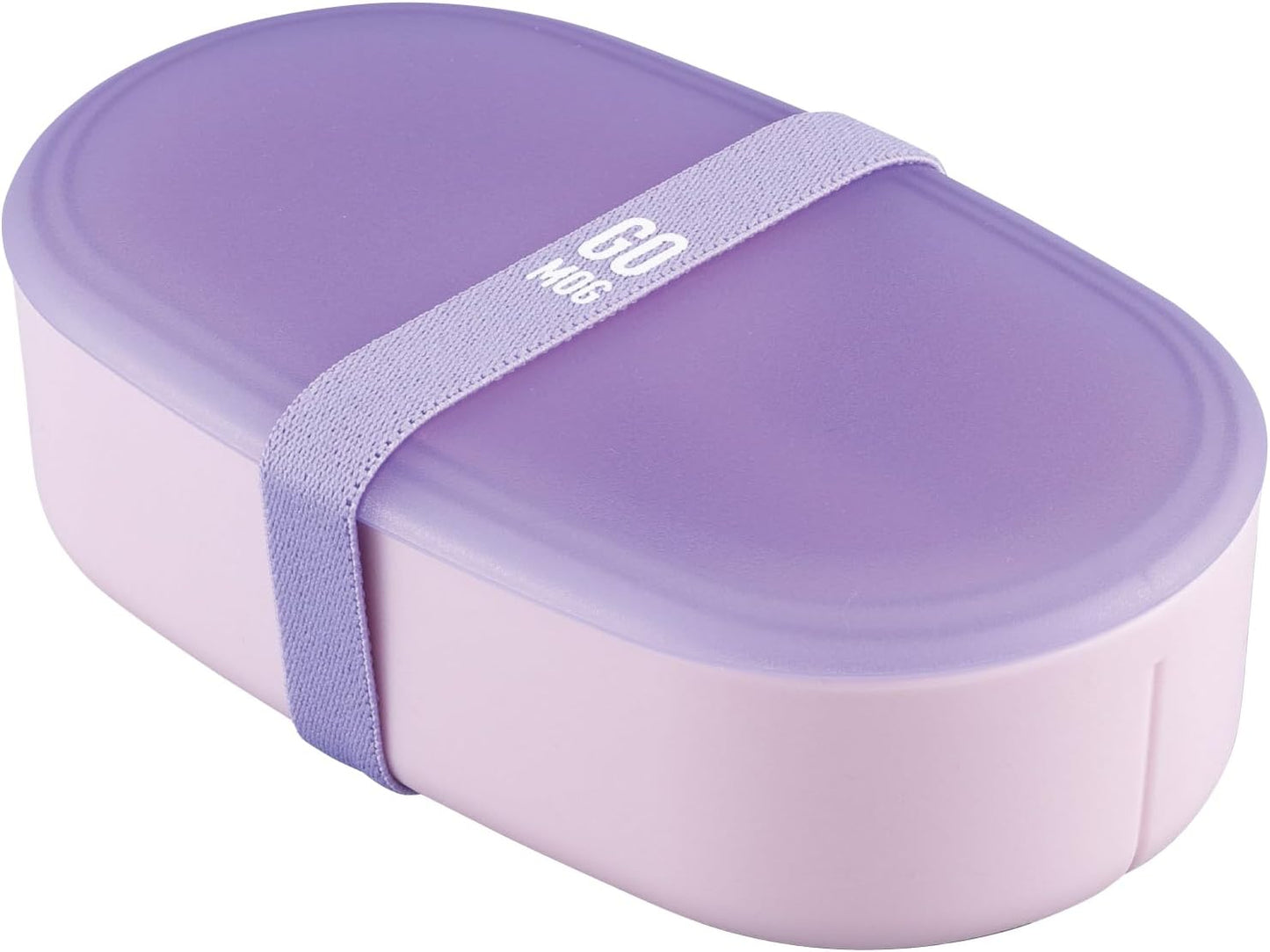 CB JAPAN Bento Box 550ml Purple Non-stick Interior Textured Design with Middle Partition Dishwasher/Microwave/Freezer Safe Lunch Box 550 GOMOG