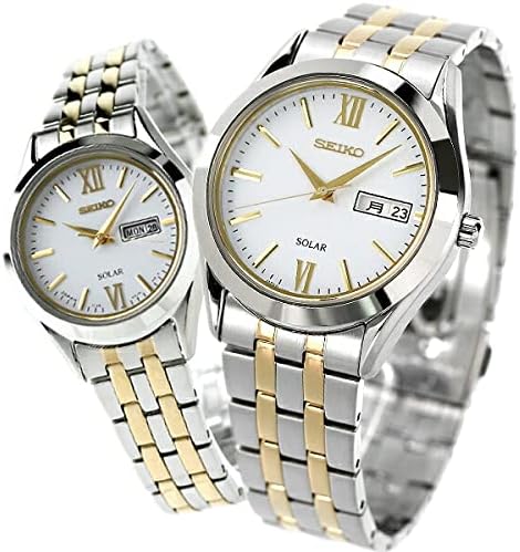 Seiko SBPX085 STPX033 Men's and Women's Wristwatch, Solar Couple, Pair Box Without Wrapping, Bracelet Type