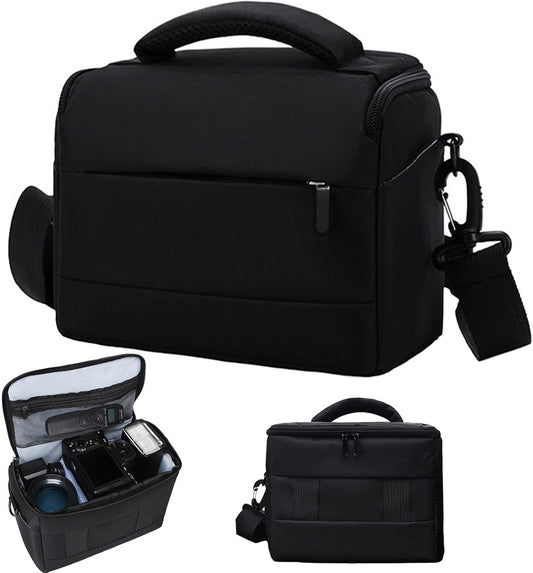 Camera Bag, SLR Camera Bag, Divider Storage Camera Case, Camera Accessories Storage Bag, Travel Outdoor Photography Bag, Black, Black, Simple
