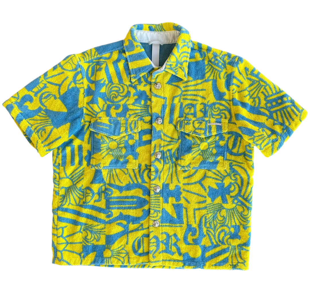 CHROME HEARTS 'YELLOW' STENCIL TOWEL SHIRT