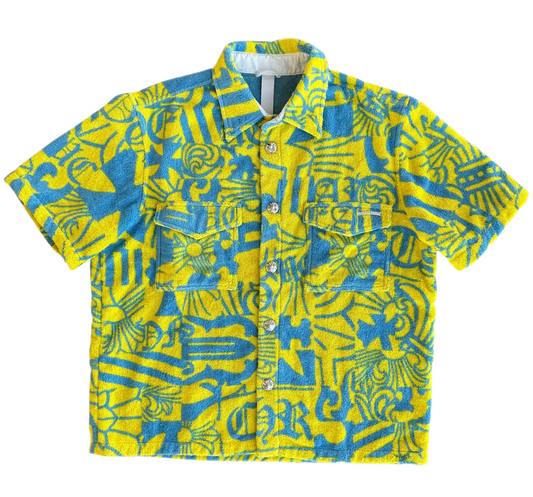 CHROME HEARTS 'YELLOW' STENCIL TOWEL SHIRT