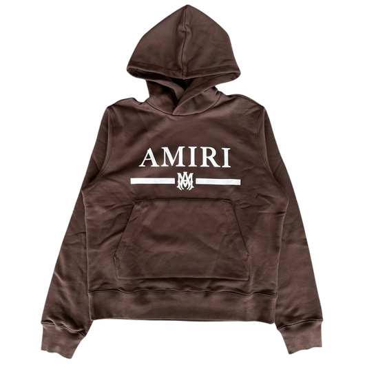 AMIRI 'MA BAR LOGO' BROWN HOODIE