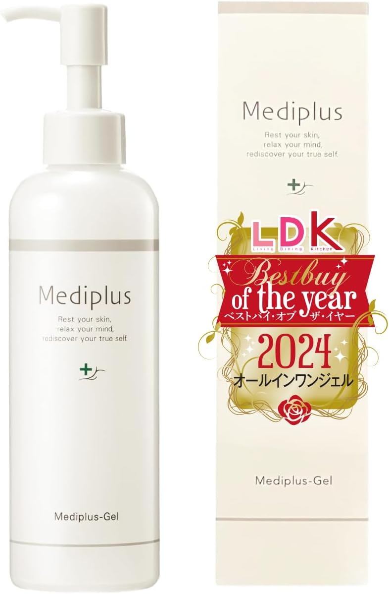 Mediplus Gel 6.3 oz (180 g) (2 Months Work, Large Capacity) | Ceramide All-in-One Gel Long Time Moisturizing, Prevents Dryness, Fragrance, Dry Skin, Sensitive Skin, Additive-free, Pump Type, Serum,