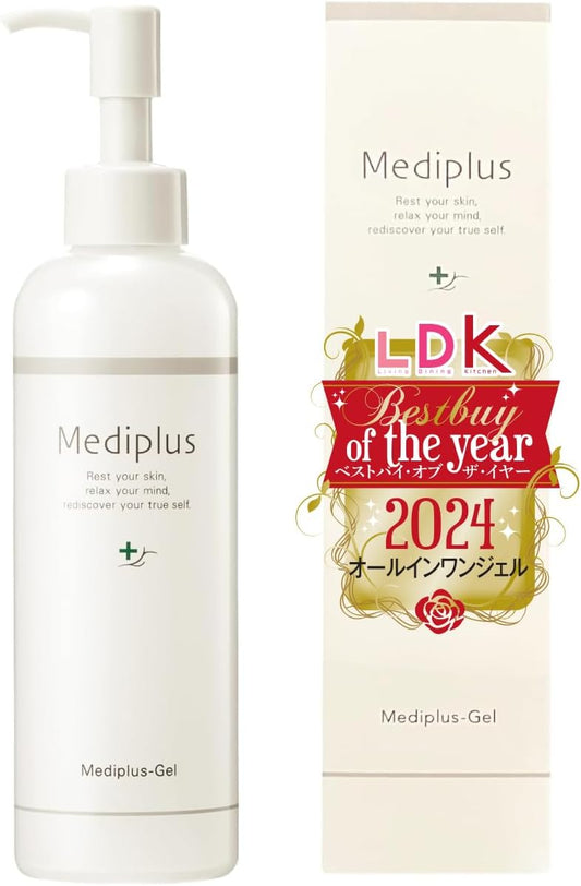 Mediplus Gel 6.3 oz (180 g) (2 Months Work, Large Capacity) | Ceramide All-in-One Gel Long Time Moisturizing, Prevents Dryness, Fragrance, Dry Skin, Sensitive Skin, Additive-free, Pump Type, Serum,